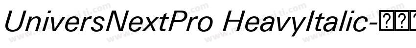 UniversNextPro HeavyItalic字体转换